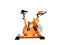 Orange sport bike simulator for sporty lifestyle side view 3d re