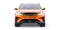 Orange sports compact car SUV. 3d render illustrration