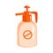 Orange sprayer bottle of insecticide. Colorful cartoon illustration