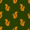 Orange Squirrel Seamless Pattern