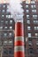 Orange Steam Pipe in Midtown Manhattan of New York City