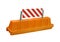 Orange stop security road barrier sign, nobody,