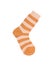 Orange striped socks isolated