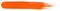 Orange stroke of gouache paint brush