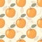 Orange stylized seamless pattern