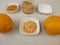 Orange sugar from dried sweet orange peel and sugar