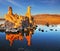 Orange sunset on Mono Lake