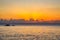 Orange sunset over sea, Madagascar