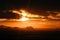 Orange Sunset at Picacho Peak in Arizona