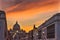 Orange Sunset Street Lights Saint Peter& x27;s Basilica Vatican Rome Italy