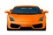 Orange supercar. Front view.