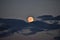 An orange supermoon in South of France