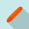 Orange surfboard icon, flat style