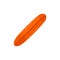 Orange surfboard icon, flat style