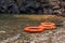Orange swim ring for fun at the river