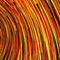 Orange swirling swirls with gradient lines, 3d rendering