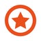 orange symbol star icon