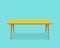 Orange table. Isolated on bright background. Vector illustration