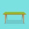 Orange table. Isolated on bright background. Vector illustration