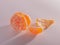 Orange tangerine isolated on table