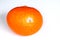 Orange tangerine with mold on a white background. Defective product, the fruit. Shelf life of products. isolated