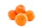 Orange tangerines isolated on a white background.