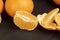 orange tangerines on the table