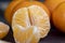 orange tangerines on the table