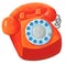 Orange telephone from 70s