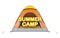 Orange tent with text SUMMER CAMP 3D