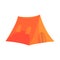 Orange tent tourist equipment vector Illustration