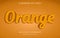 Orange text effect - editable text effect