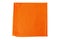 Orange textile napkin on white