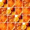 Orange textures inside square shapes