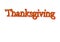 Orange thanksgiving write illustration in a white background