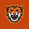 Orange tiger mascot e-sport logo