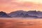 Orange tint tinted panoramic view of the Antalya in Turkey