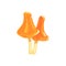 Orange Toadstool Mushrooms Isolated Element Of Forest Landscape Design For The Flash Game Landscaping Purposes