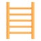 Orange towel dryer icon cartoon vector. Water metal coil