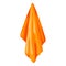 Orange towel icon, cartoon style