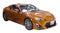 Orange Toyota GT 86 Sports Car on white backgroun with workpaths