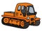 Orange tracked vehicle