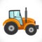 Orange tractor vector illustration
