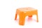 Orange traditional mini four legs plastic chair on whit