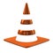 Orange traffic cone icon