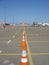 Orange Traffic cone in San Francisco Bay Area Parking lot