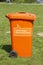 Orange Trash Can