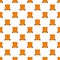 Orange trash can pattern seamless vector