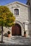 Orange tree and church in village Laneia Lania, Cyprus