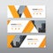 Orange triangle abstract corporate business banner template